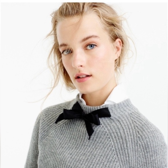 J. Crew Gayle Tie Neck Sweater in Gray - Picture 4 of 6